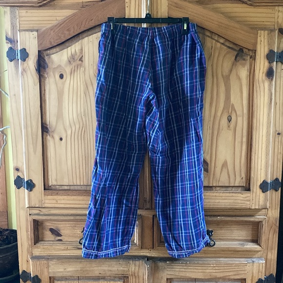 Women Victoria’s Secret blue purple pink plaid pajama lounge pants size M - Picture 4 of 6